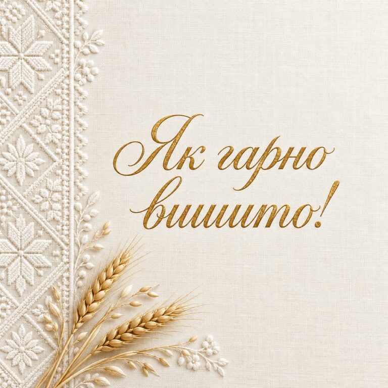 Як гарно вишито! - листівка з привітанням з Днем вишиванки