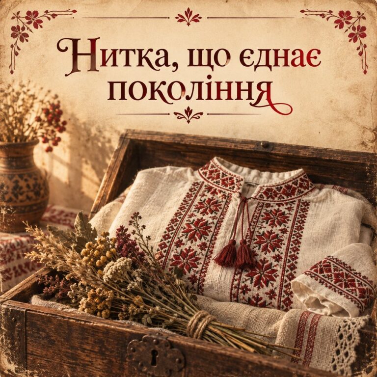 Нитка, що єднає покоління - листівка з привітанням з Днем вишиванки
