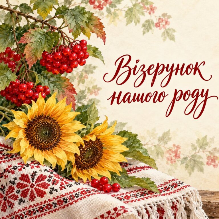 Візерунок нашого роду - листівка з привітанням з Днем вишиванки