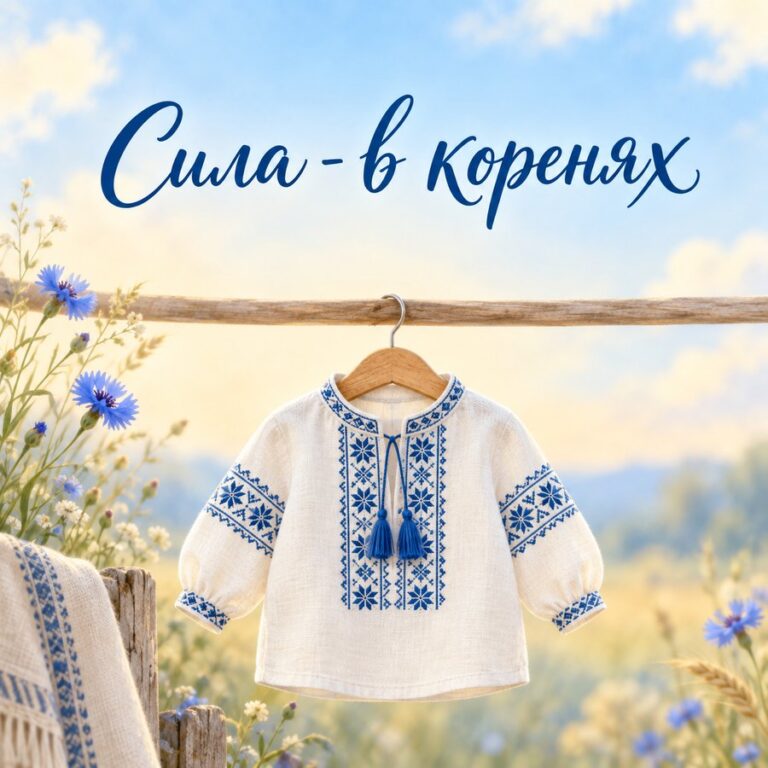 Сила - в коренях - листівка з привітанням з Днем вишиванки