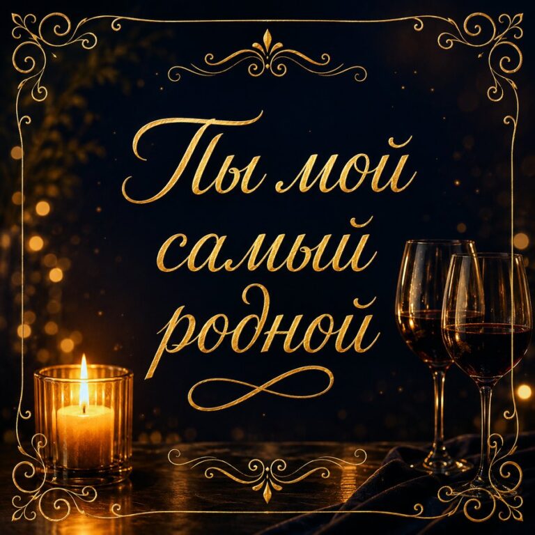 Ты мой самый родной - открытка с поздравлением с признанием в любви