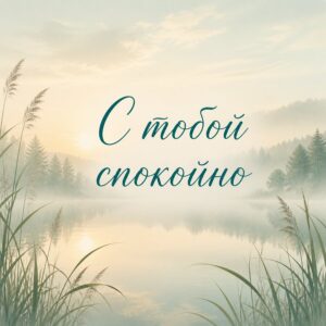 С тобой спокойно - листівка з привітанням с признанием в любви