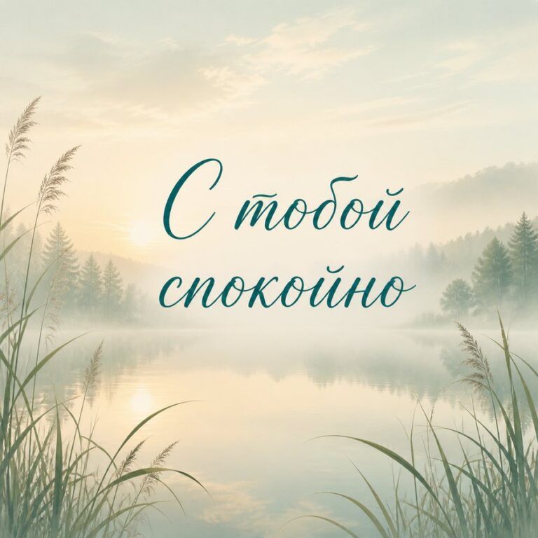 С тобой спокойно - открытка с поздравлением с признанием в любви