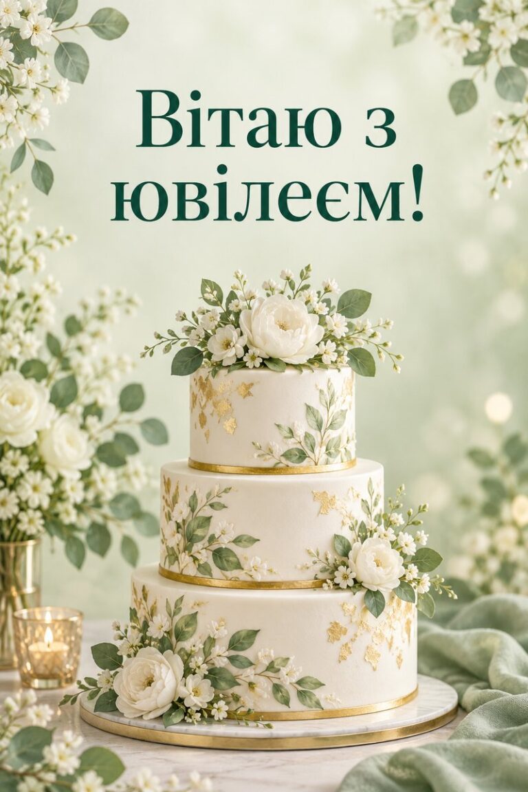 Вітаю з ювілеєм! - листівка з привітанням з ювілеєм жінці