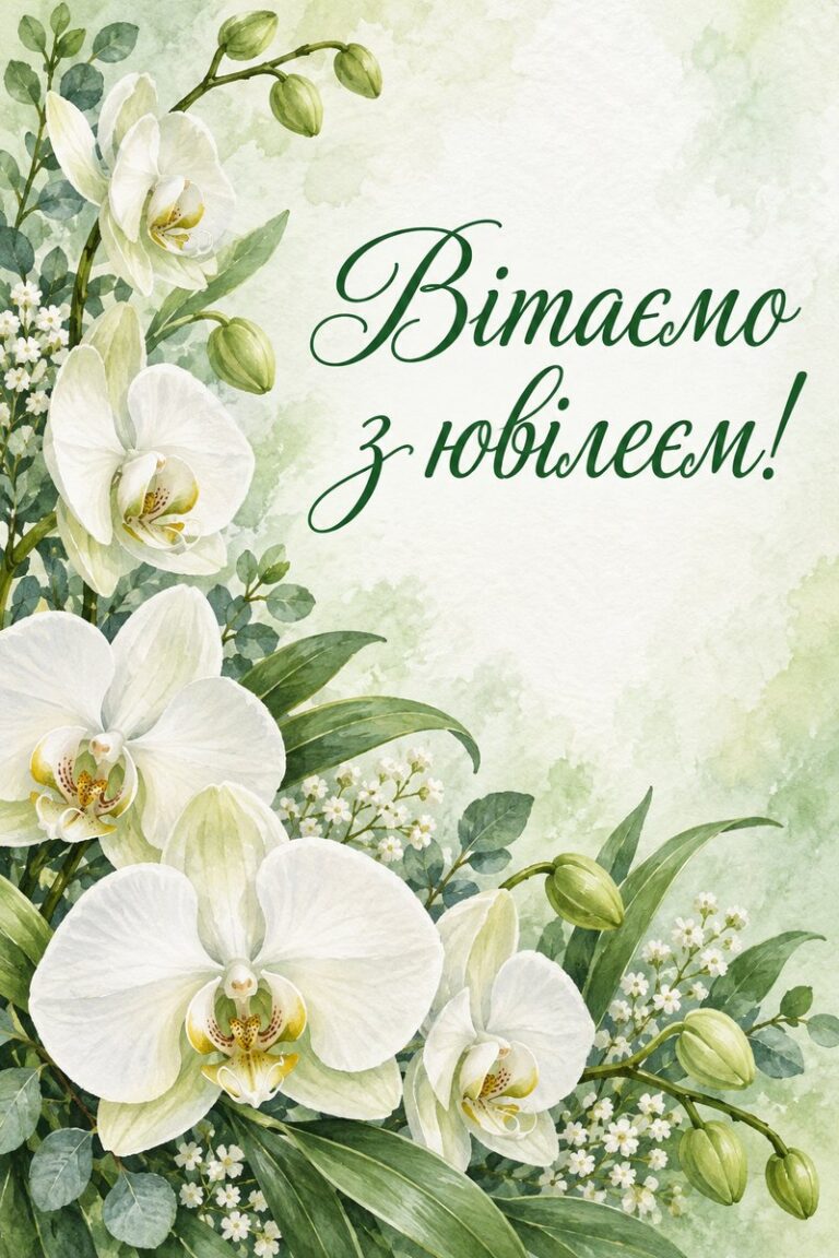 Вітаємо з ювілеєм! - листівка з привітанням з ювілеєм жінці