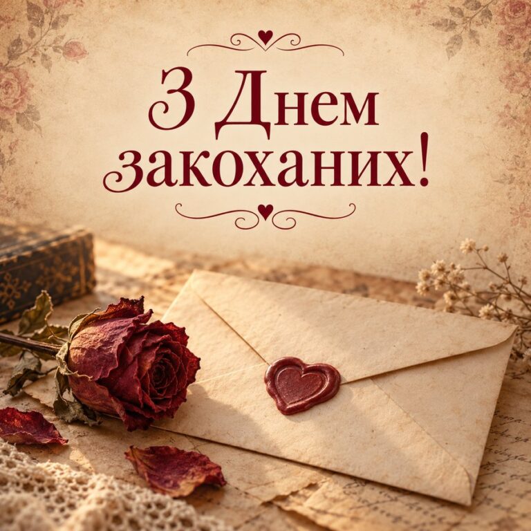 З Днем закоханих! - листівка з привітанням з Днем закоханих