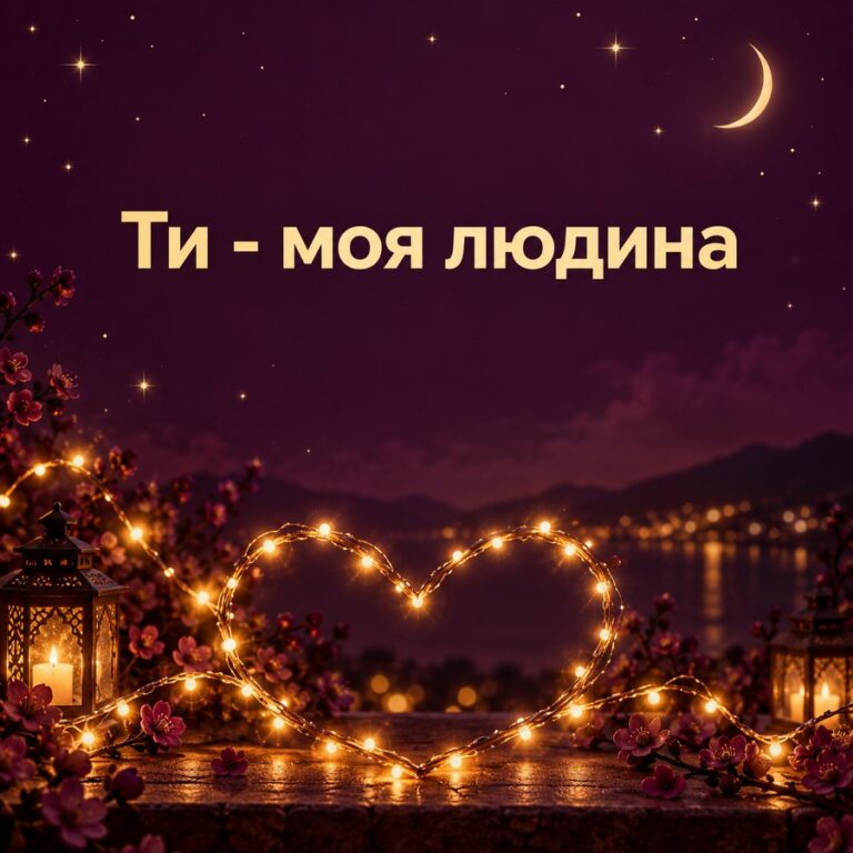 Ти - моя людина - листівка з привітанням з Днем закоханих
