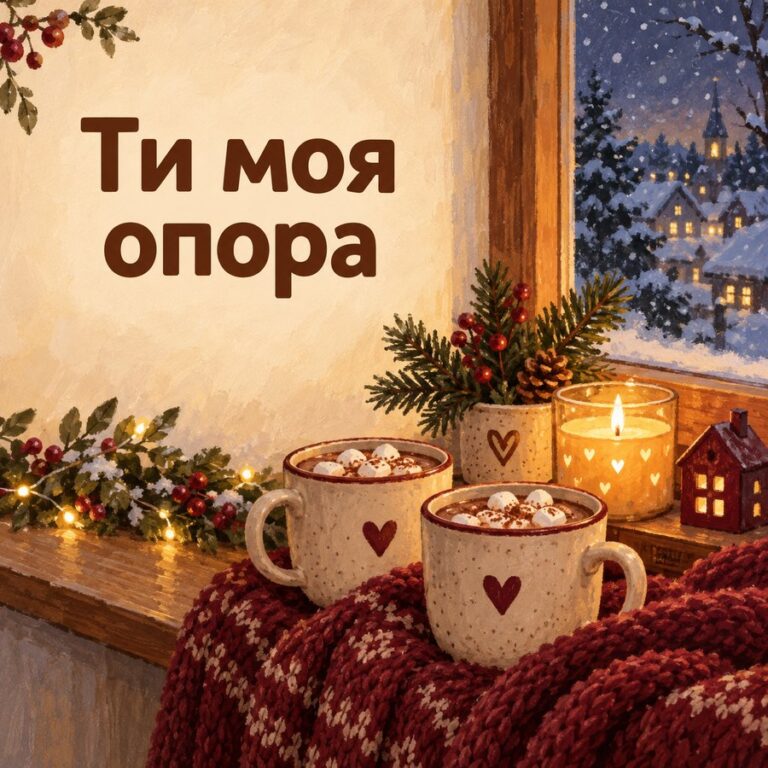 Ти моя опора - листівка з привітанням з Днем закоханих