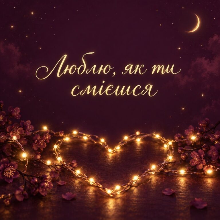 Люблю, як ти смієшся - листівка з привітанням з Днем закоханих