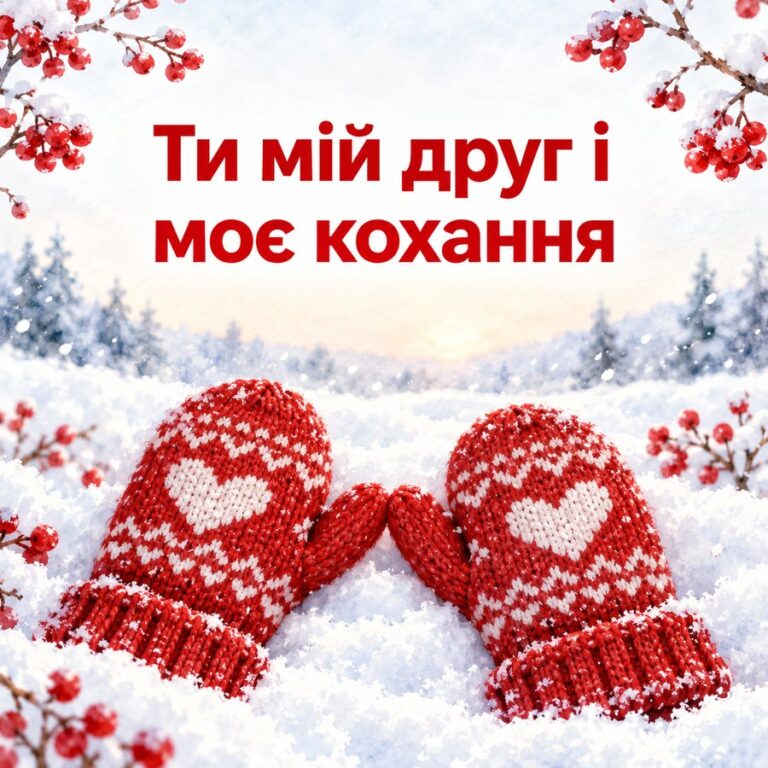 Ти мій друг і моє кохання - листівка з привітанням з Днем закоханих