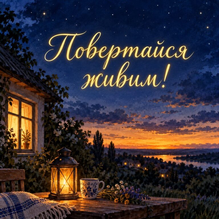 Повертайся живим! - листівка з привітанням з Днем захисників і захисниць України