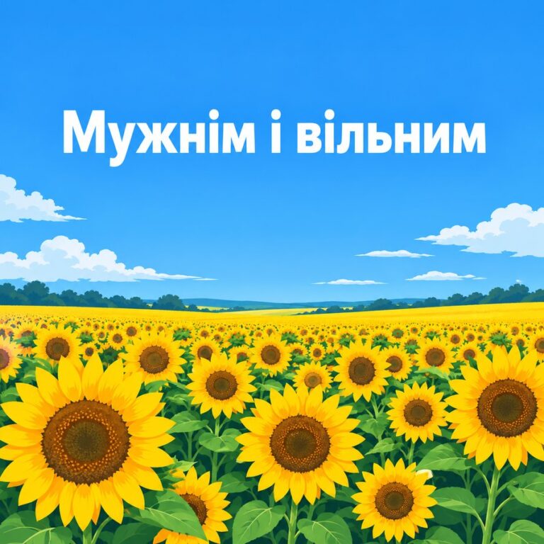 Мужнім і вільним - листівка з привітанням з Днем захисників і захисниць України