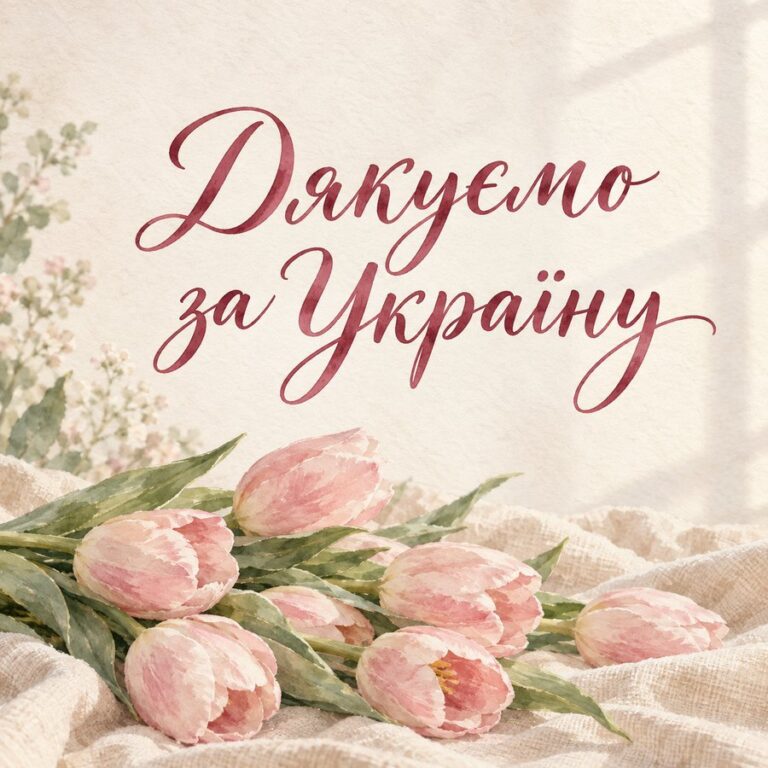 Дякуємо за Україну - листівка з привітанням з Днем захисників і захисниць України