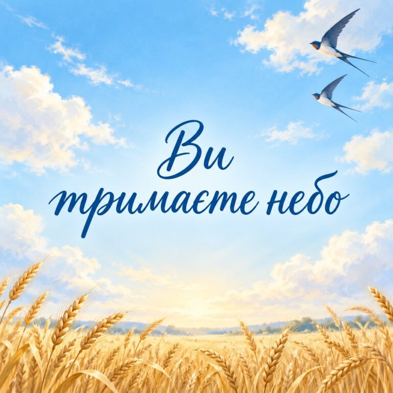 Ви тримаєте небо - листівка з привітанням з Днем захисників і захисниць України