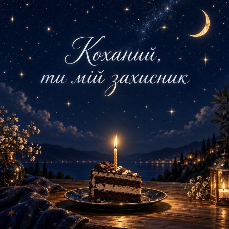 Коханий, ти мій захисник - листівка з привітанням з Днем захисників і захисниць України