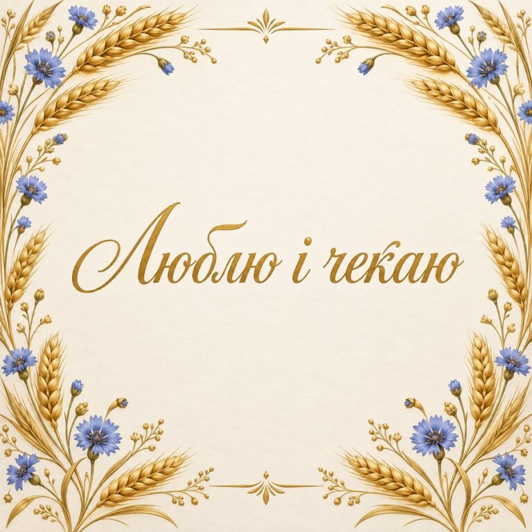 Люблю і чекаю - листівка з привітанням з Днем захисників і захисниць України
