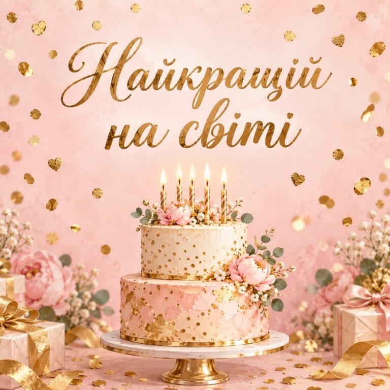 Найкращій на світі - листівка з привітанням з Днем народження жінці