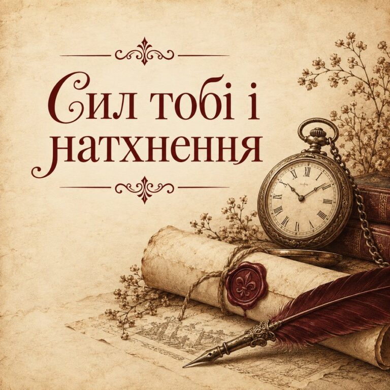 Сил тобі і натхнення - листівка з привітанням з Днем народження жінці