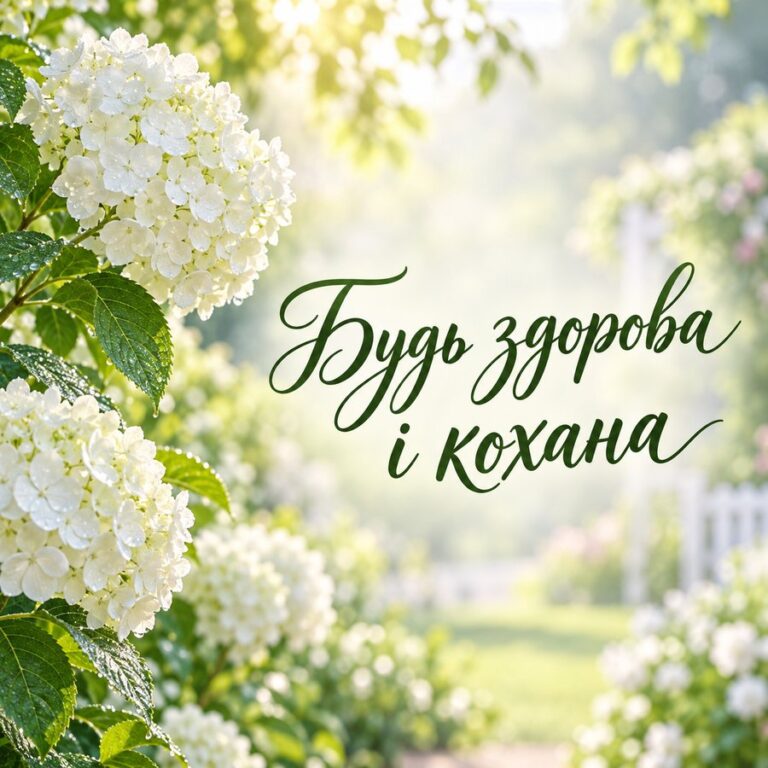Будь здорова і кохана - листівка з привітанням з Днем народження жінці