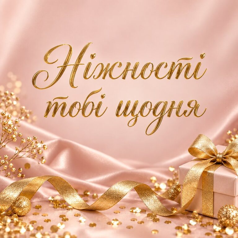 Ніжності тобі щодня - листівка з привітанням з Днем народження жінці