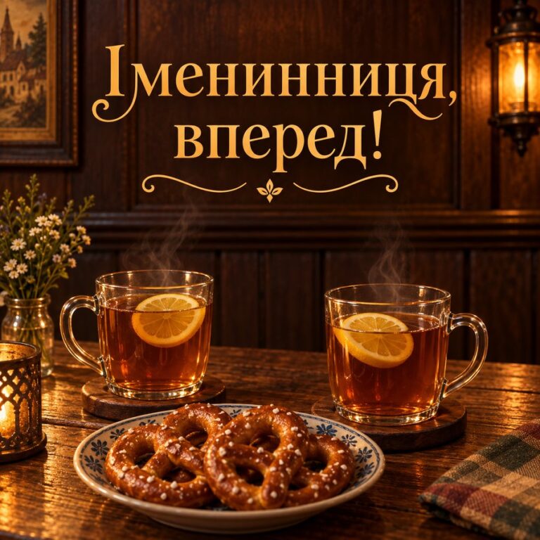 Іменинниця, вперед! - листівка з привітанням з Днем народження жінці