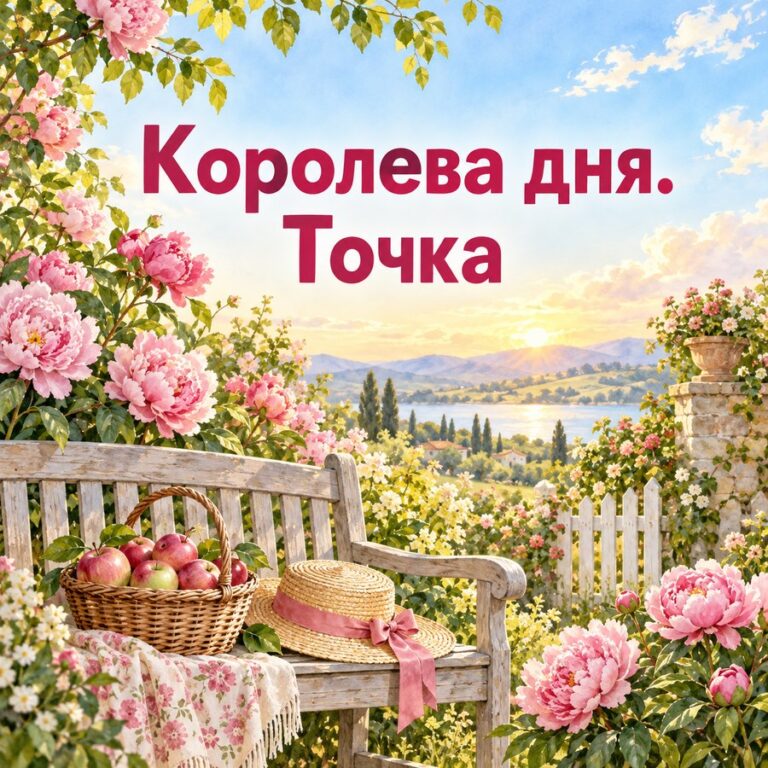 Королева дня. Точка - листівка з привітанням з Днем народження жінці