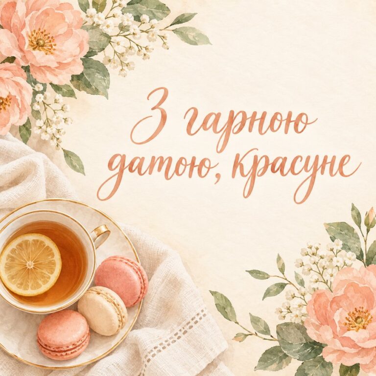 З гарною датою, красуне - листівка з привітанням з Днем народження жінці