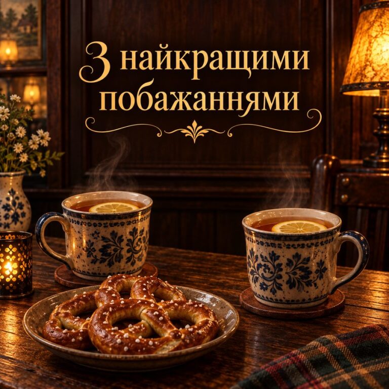 З найкращими побажаннями - листівка з привітанням з Днем народження жінці