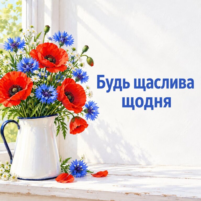 Будь щаслива щодня - листівка з привітанням з Днем народження жінці