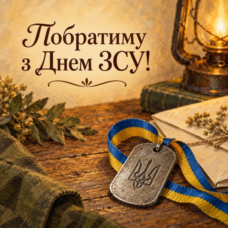 Побратиму з Днем ЗСУ! - листівка з привітанням з Днем ЗСУ