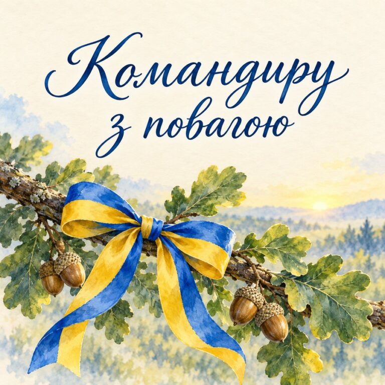 Командиру з повагою - листівка з привітанням з Днем ЗСУ