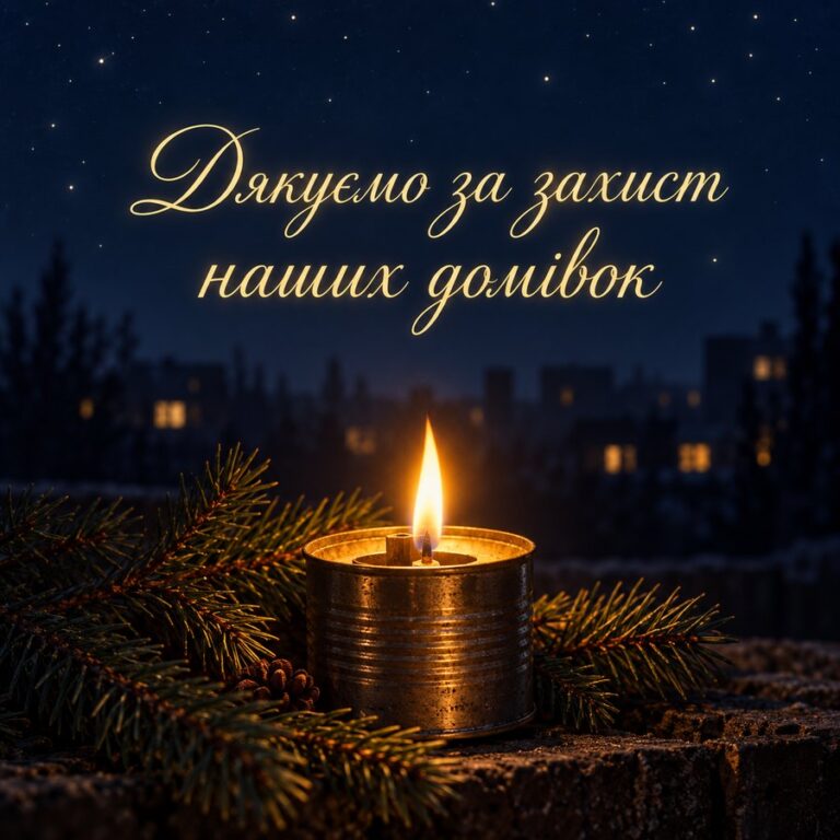 Дякуємо за захист наших домівок - листівка з привітанням з Днем ЗСУ