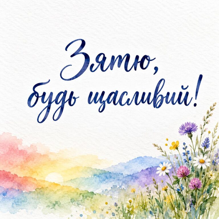 Зятю, будь щасливий! - листівка з привітанням з Днем народження зятю