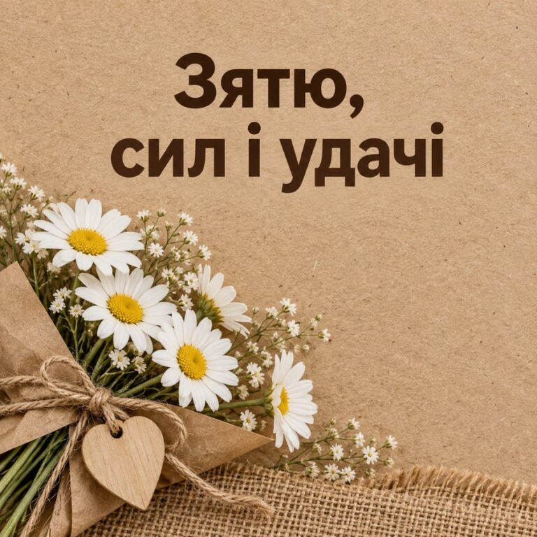 Зятю, сил і удачі - листівка з привітанням з Днем народження зятю