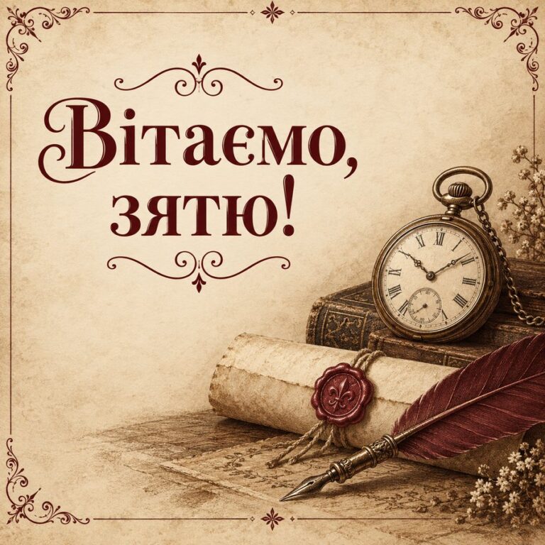 Вітаємо, зятю! - листівка з привітанням з Днем народження зятю