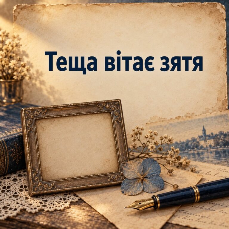 Теща вітає зятя - листівка з привітанням з Днем народження зятю