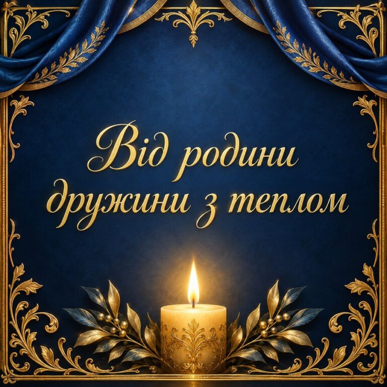 Від родини дружини з теплом - листівка з привітанням з Днем народження зятю