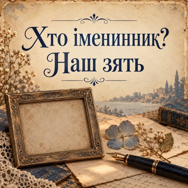 Хто іменинник? Наш зять - листівка з привітанням з Днем народження зятю