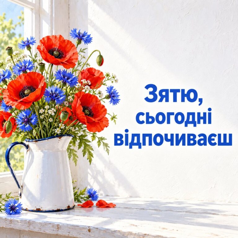 Зятю, сьогодні відпочиваєш - листівка з привітанням з Днем народження зятю