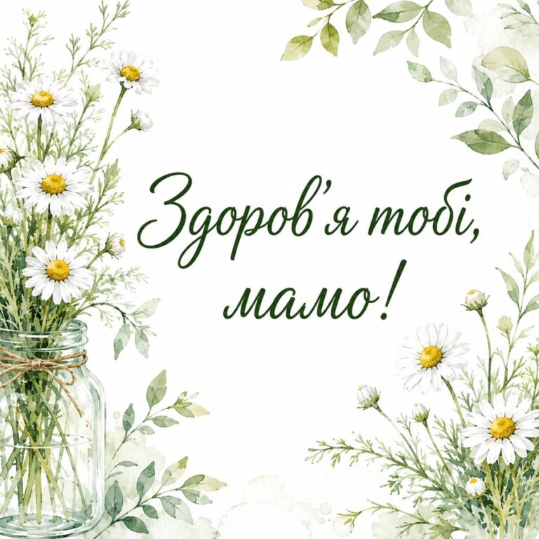 Здоровʼя тобі, мамо! - листівка з привітанням мамі