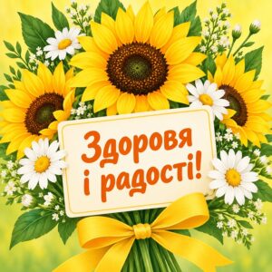 Здоровя і радості! - листівка з привітанням мамі