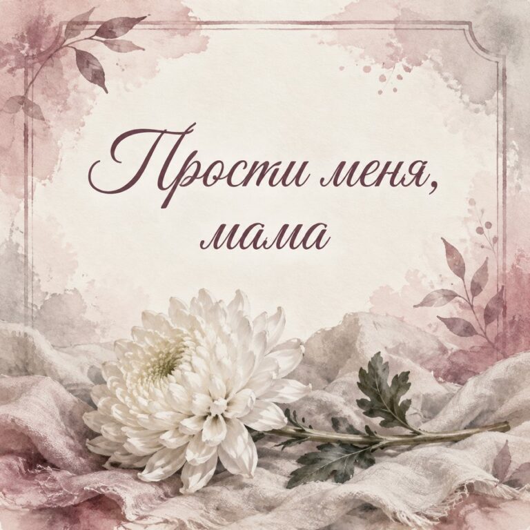 Прости меня, мама - листівка з привітанням с извинением маме