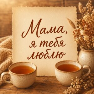 Мама, я тебя люблю - листівка з привітанням с извинением маме