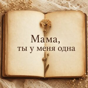 Мама, ты у меня одна - листівка з привітанням с извинением маме
