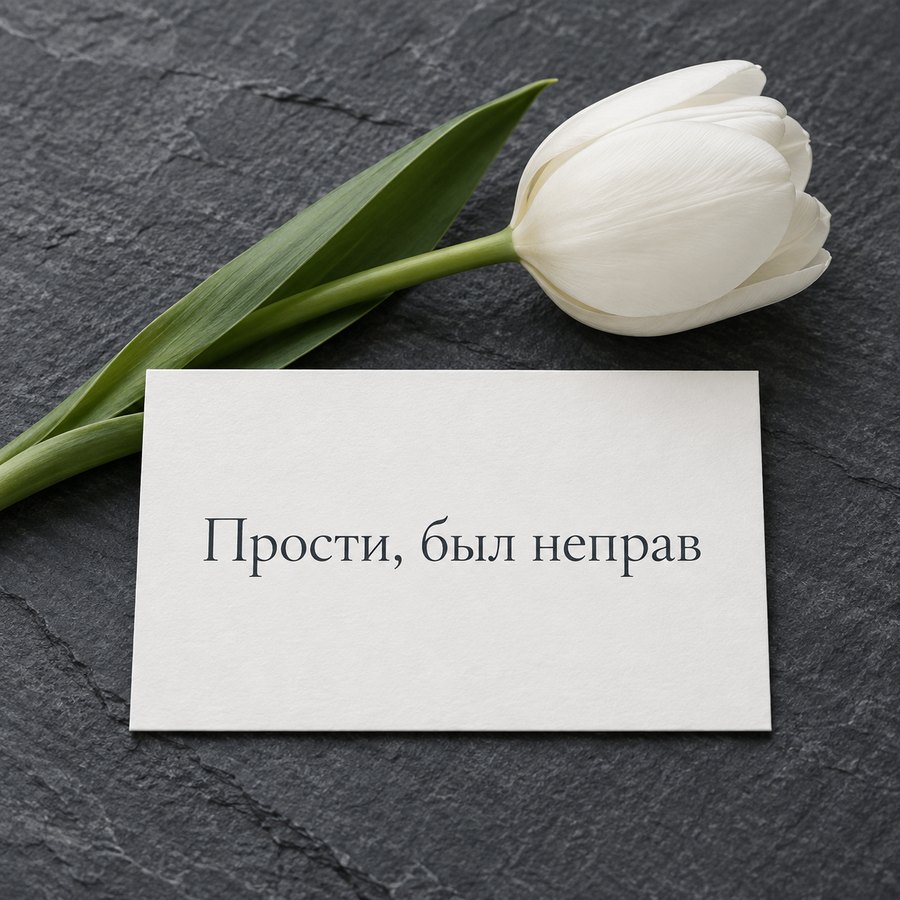 Прости, был неправ - открытка с поздравлением с извинением маме