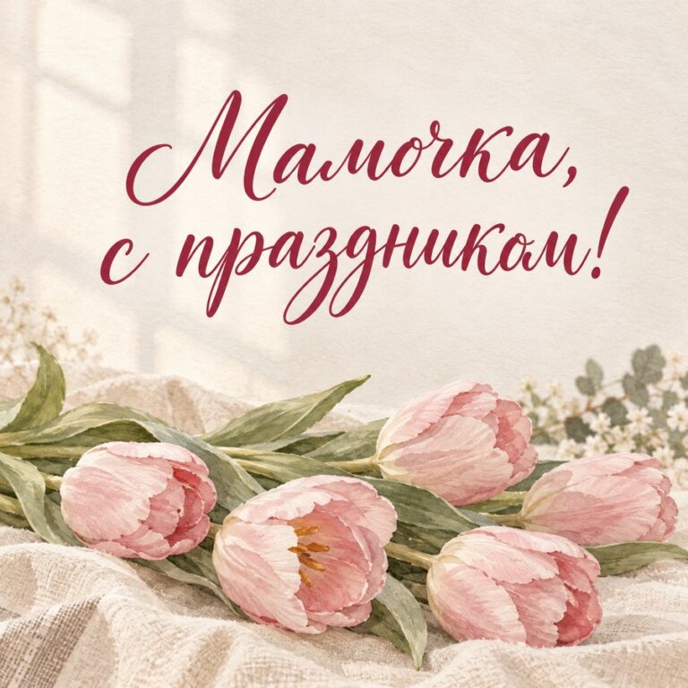 Мамочка, с праздником! - открытка с поздравлением маме