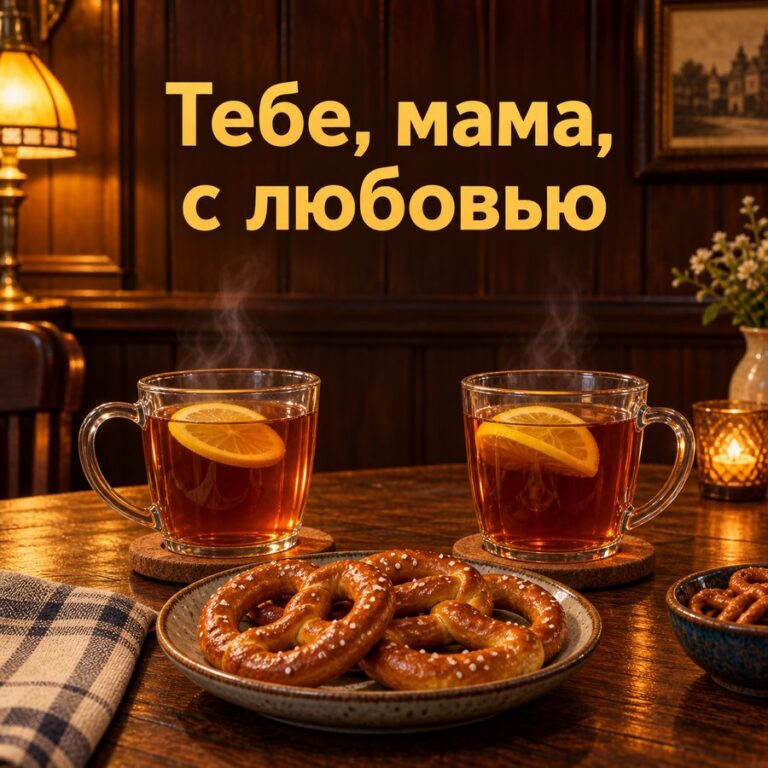 Тебе, мама, с любовью - открытка с поздравлением маме