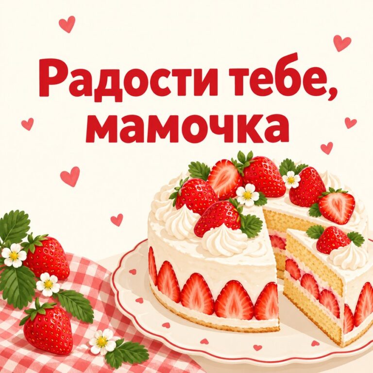 Радости тебе, мамочка - открытка с поздравлением маме