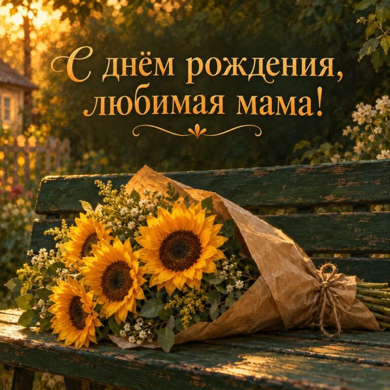 С днём рождения, любимая мама! - открытка с поздравлением маме