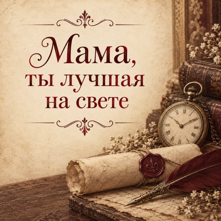 Мама, ты лучшая на свете - открытка с поздравлением маме